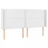 fehér műbőr rugós ágy matraccal és LED-del 200x200 cm