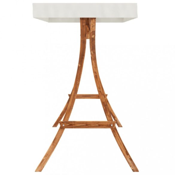 tík bevonatú tömör hajlított fa hintaváz krémszínű tetővel