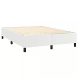 fehér műbőr rugós ágy matraccal és LED-del 140x190 cm