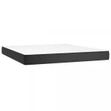 fehér műbőr rugós ágy matraccal és LED-del 180x200 cm