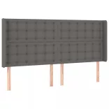 szürke műbőr rugós ágy matraccal és LED-del 180x200 cm