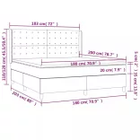 szürke műbőr rugós ágy matraccal és LED-del 180x200 cm