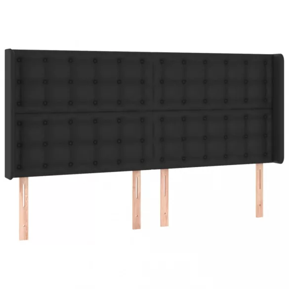 fehér műbőr rugós ágy matraccal és LED-del 200x200 cm