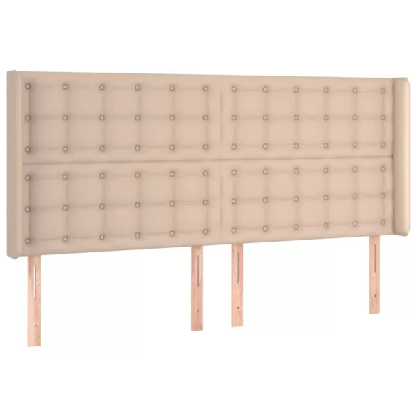 cappuccino színű műbőr rugós ágy matraccal és LED-del 200x200cm