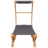 kültéri antracit baldachinos hajlított fa nyugágy 100x190x134cm