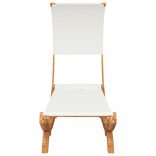 kültéri krém baldachinos hajlított fa nyugágy 100x200x126 cm