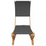 kültéri antracit baldachinos hajlított fa nyugágy 100x200x126cm