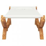 kültéri krémszínű hajlított fa nyugágy 100 x 188,5 x 44 cm