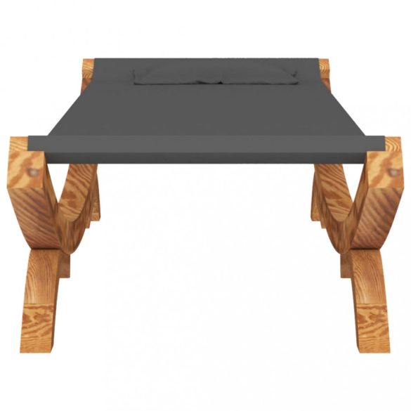 kültéri antracitszürke hajlított fa nyugágy 100 x 188,5 x 44 cm