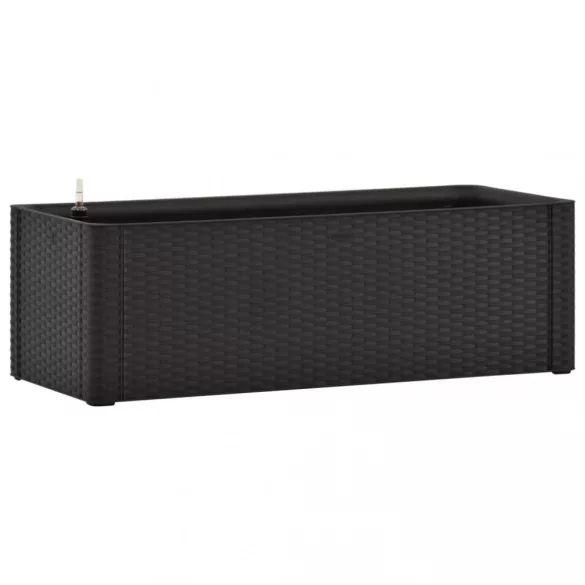 antracitszürke kerti magaságyás öntözőrendszerrel 100x43x33cm
