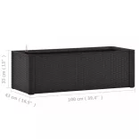 antracitszürke kerti magaságyás öntözőrendszerrel 100x43x33cm