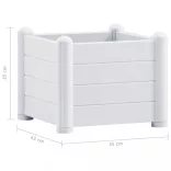fehér kerti PP magaságyás 43 x 43 x 35 cm