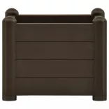 kávébarna kerti PP magaságyás 43 x 43 x 35 cm