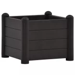 antracitszürje kerti PP magaságyás 43 x 43 x 35 cm