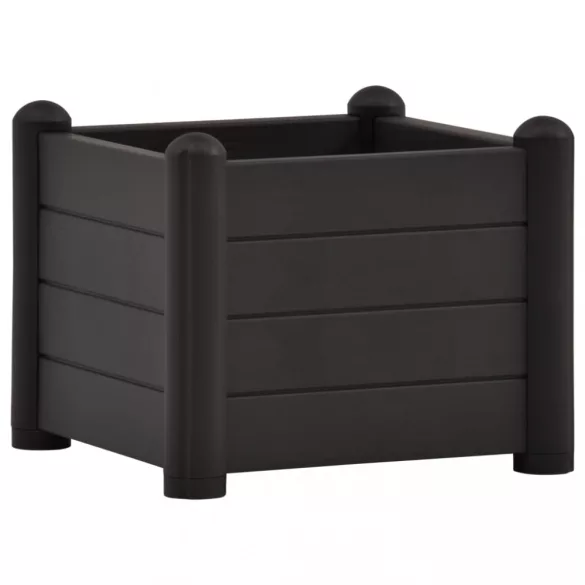 antracitszürje kerti PP magaságyás 43 x 43 x 35 cm