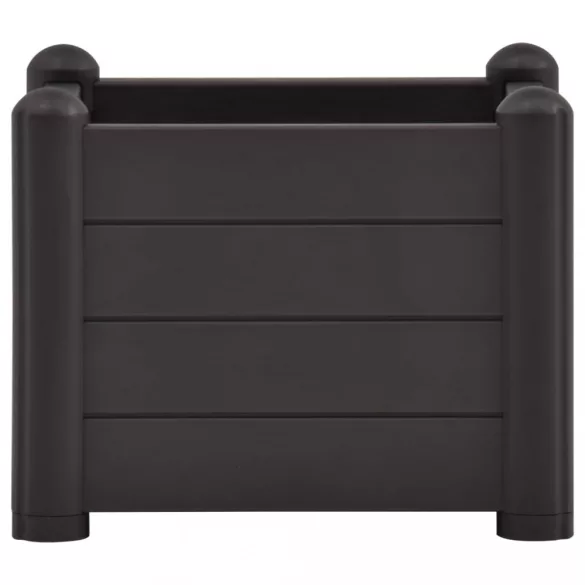antracitszürje kerti PP magaságyás 43 x 43 x 35 cm