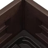 antracitszürje kerti PP magaságyás 43 x 43 x 35 cm