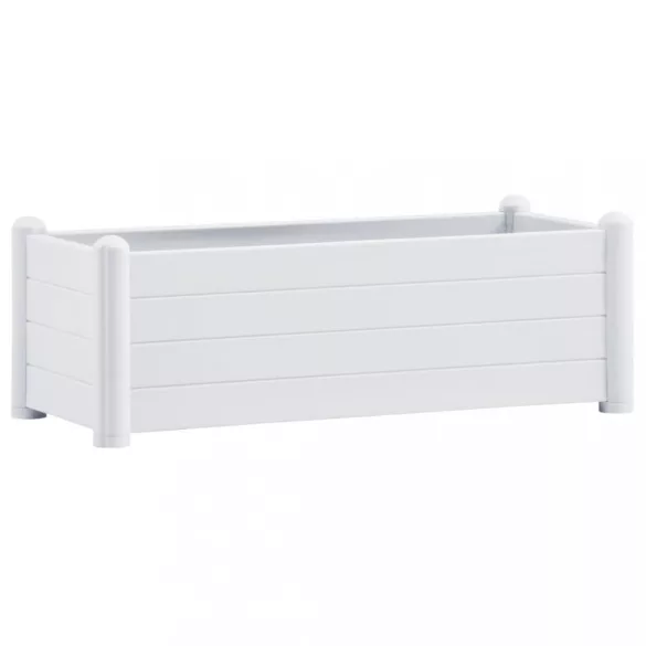 fehér kerti PP magaságyás 100 x 43 x 35 cm