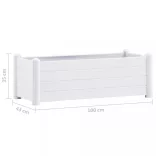 fehér kerti PP magaságyás 100 x 43 x 35 cm