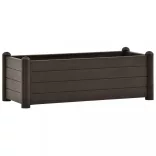kávészínű kerti PP magaságyás 100 x 43 x 35 cm