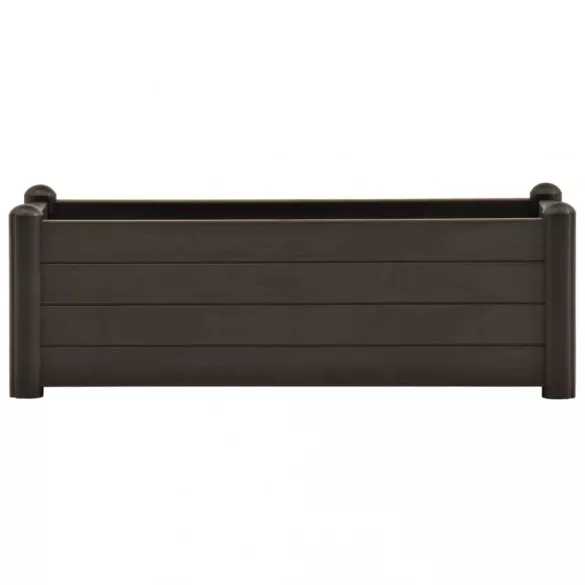 kávészínű kerti PP magaságyás 100 x 43 x 35 cm