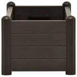 kávészínű kerti PP magaságyás 100 x 43 x 35 cm