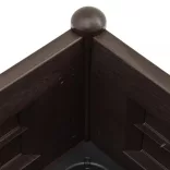 kávészínű kerti PP magaságyás 100 x 43 x 35 cm