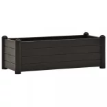 antracitszürke kerti PP magaságyás 100 x 43 x 35 cm