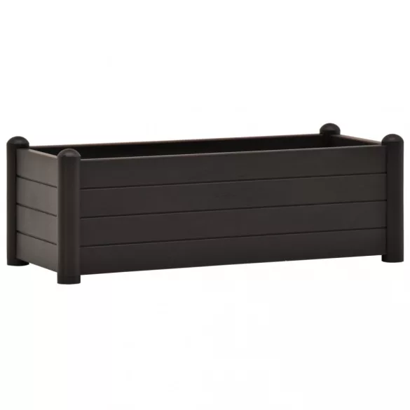 antracitszürke kerti PP magaságyás 100 x 43 x 35 cm