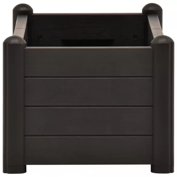 antracitszürke kerti PP magaságyás 100 x 43 x 35 cm