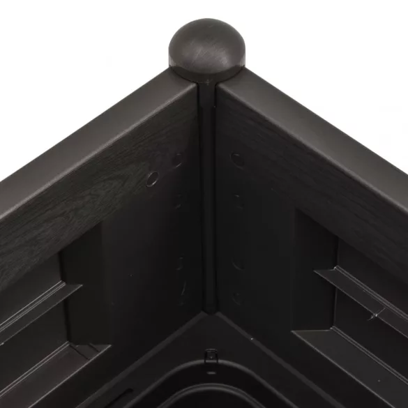 antracitszürke kerti PP magaságyás 100 x 43 x 35 cm