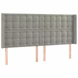 világosszürke bársony rugós és LED-es ágy matraccal 180x200 cm