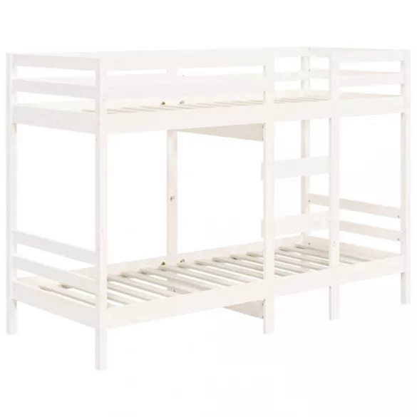 fehér tömör fenyőfa emeletes ágy 90 x 200 cm