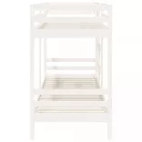 fehér tömör fenyőfa emeletes ágy 90 x 200 cm