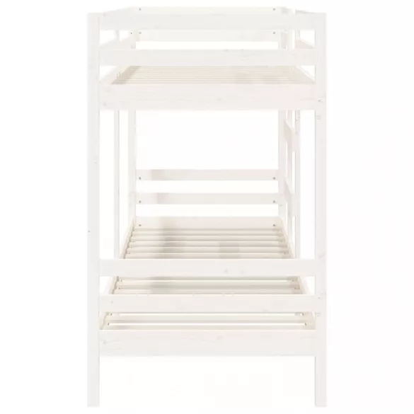 fehér tömör fenyőfa emeletes ágy 90 x 200 cm