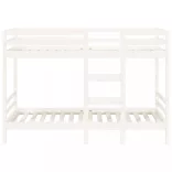 fehér tömör fenyőfa emeletes ágy 80 x 200 cm