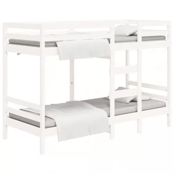 fehér tömör fenyőfa emeletes ágy 90x190 cm