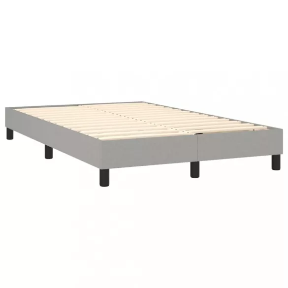 világosszürke szövet rugós ágy matraccal 120 x 200 cm