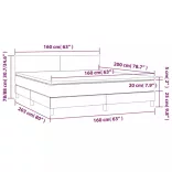 világosszürke szövet rugós ágy matraccal 160 x 200 cm