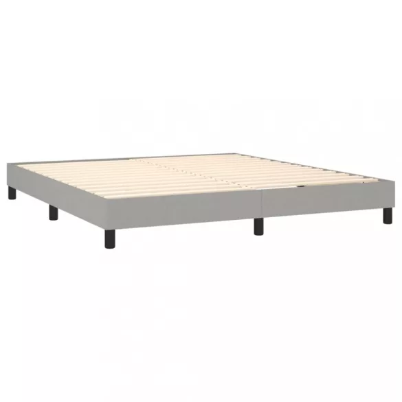 világosszürke szövet rugós ágy matraccal 180 x 200 cm