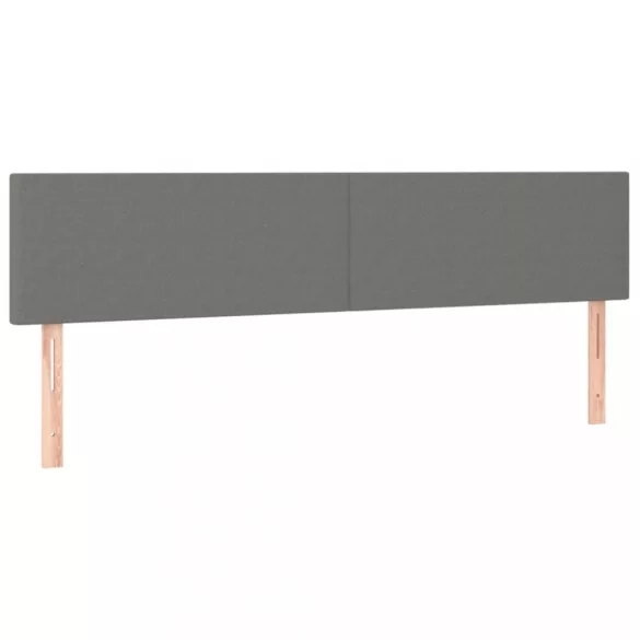 sötétszürke szövet rugós ágy matraccal 200 x 200 cm
