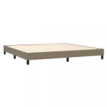 tópszínű szövet rugós ágy matraccal 200 x 200 cm