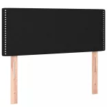 fekete szövet rugós ágy matraccal 90x200 cm