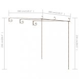 antik barna vas kerti pergola 3 x 3 x 2,5 m