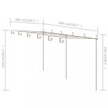 antik barna vas kerti pergola 6 x 3 x 2,5 m