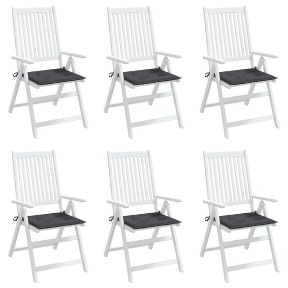 6 db antracit oxford szövet kerti székpárna 40x40x4 cm