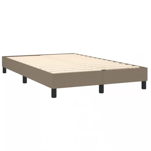 tópszínű szövet rugós ágy matraccal 120 x 200 cm