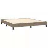 tópszínű szövet rugós ágy matraccal 160 x 200 cm