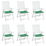 6 db zöld oxford szövet kerti székpárna 40 x 40 x 4 cm