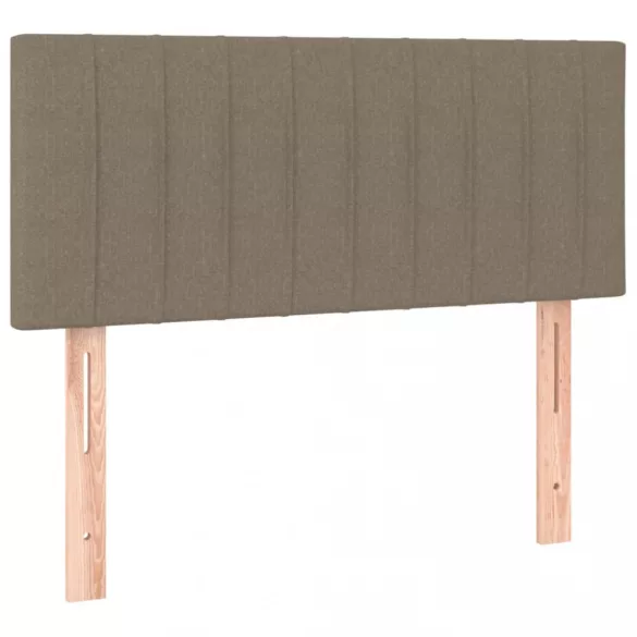 tópszínű szövet rugós ágy matraccal 90 x 190 cm